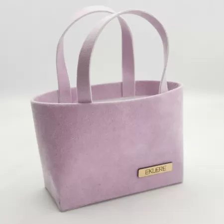 Pochette in alkantara porta ovetti, bon bon, praline, cioccolatini, biscotti