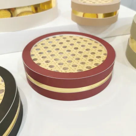 Scatola romantica con dettaglio in paglia di Vienna per dolce, torta, crostata, monoporzione, porta paste 2