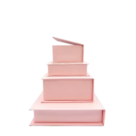 Scatola a libro rivestita in velluto 90x90x30mm