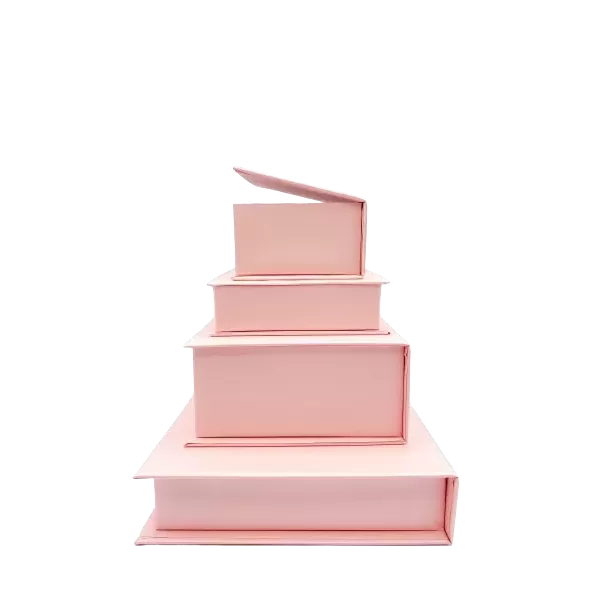 Scatola a libro rivestita in velluto 90x90x30mm