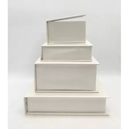 Scatola a libro in velluto, 145x145x30 mm