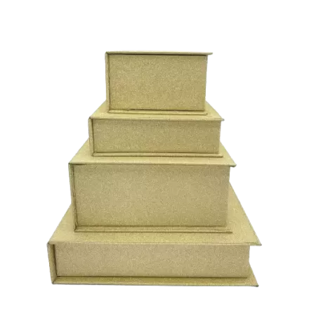 Scatola a libro glitter, 70x70x40 mm