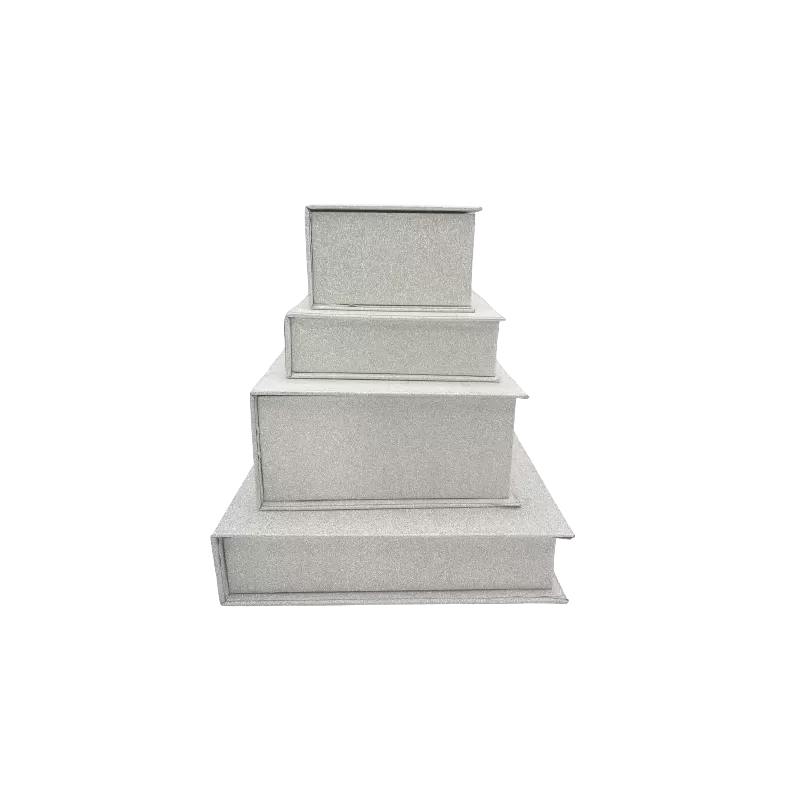 Scatola a libro GLITTER 145x145x30mm