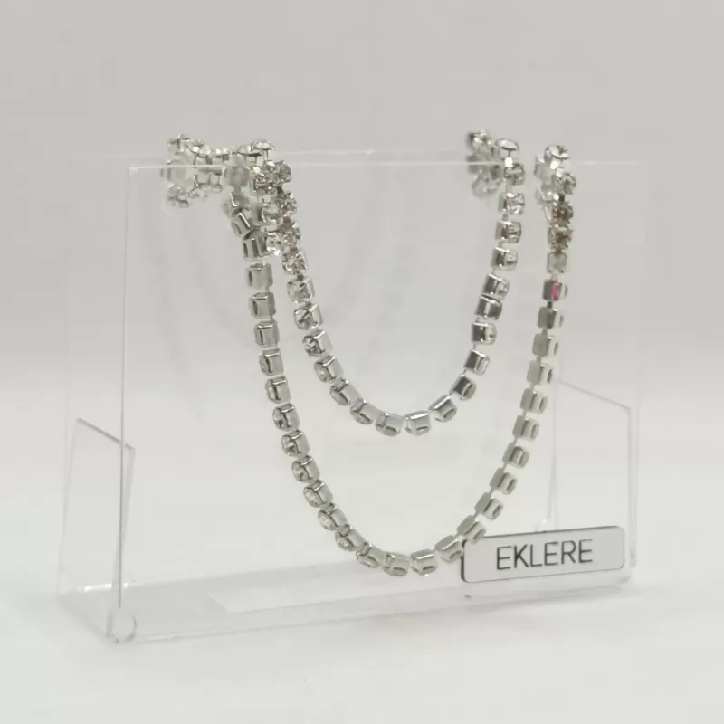 Pochette Luxury Event realizzata in plex trasparente e manici swarovski