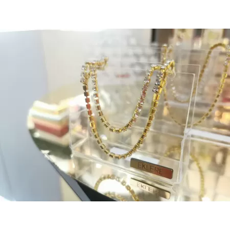 Pochette Luxury Event realizzata in plex trasparente e manici swarovski