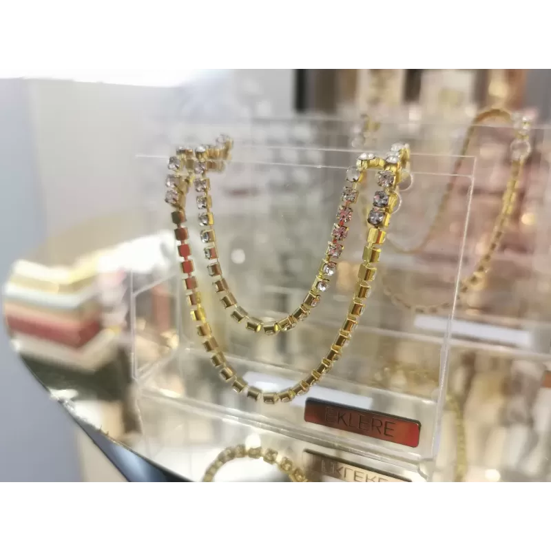 Pochette Luxury Event realizzata in plex trasparente e manici swarovski