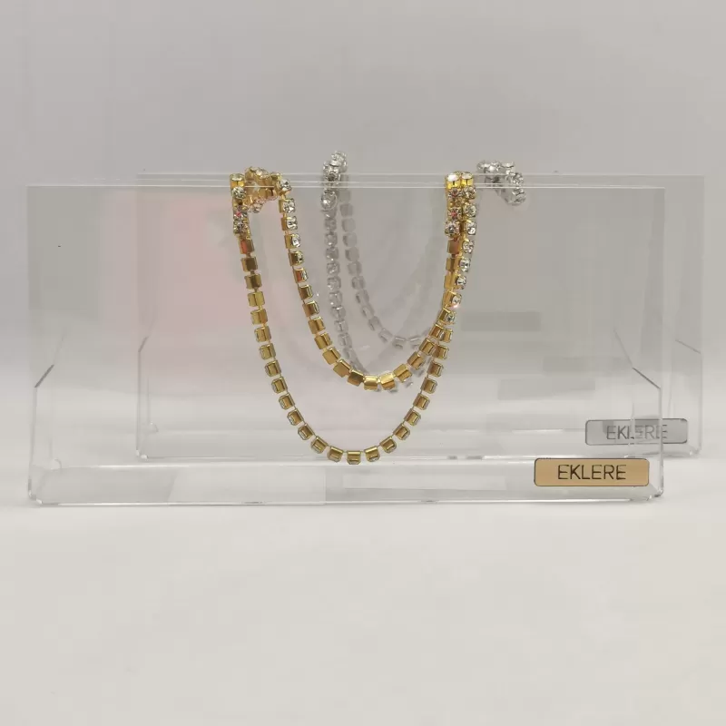 Pochette Luxury Event realizzata in plex trasparente e manici swarovski