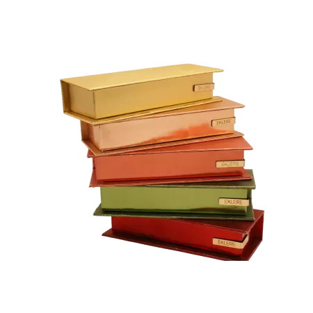 Scatola a libro, 200x60x30mm, Luxury Event, degustazione confetti, bon bon, Cioccolato, praline, ecc.