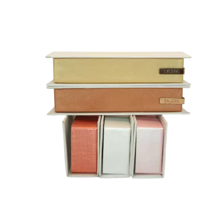 Scatola a libro, 200x100x40mm, Luxury Event, degustazione confetti, bon bon, Cioccolato, praline, ecc.