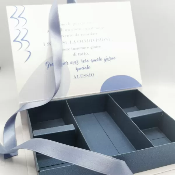 Scatola degustazione a libro,160x120x30mm , confetti, bon bon, praline, marshmallow, ecc