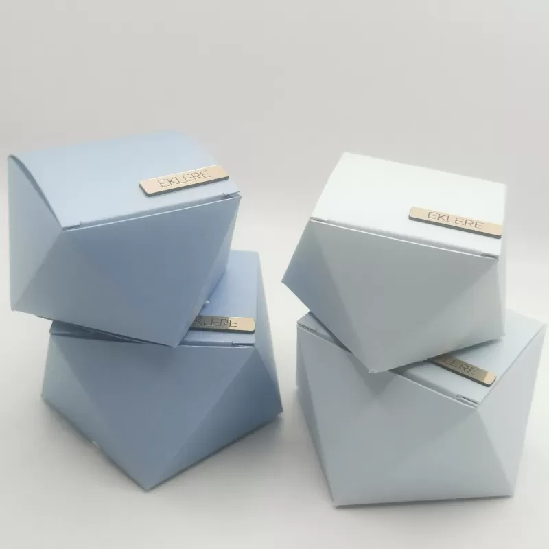 Scatola degustazione Diamond, carta perlata 60x60x45 mm circa