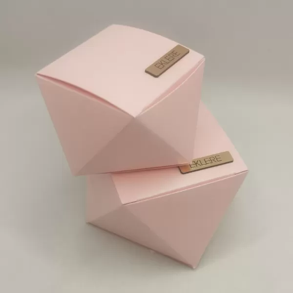 Scatola degustazione Diamond, carta perlata 60x60x45 mm circa