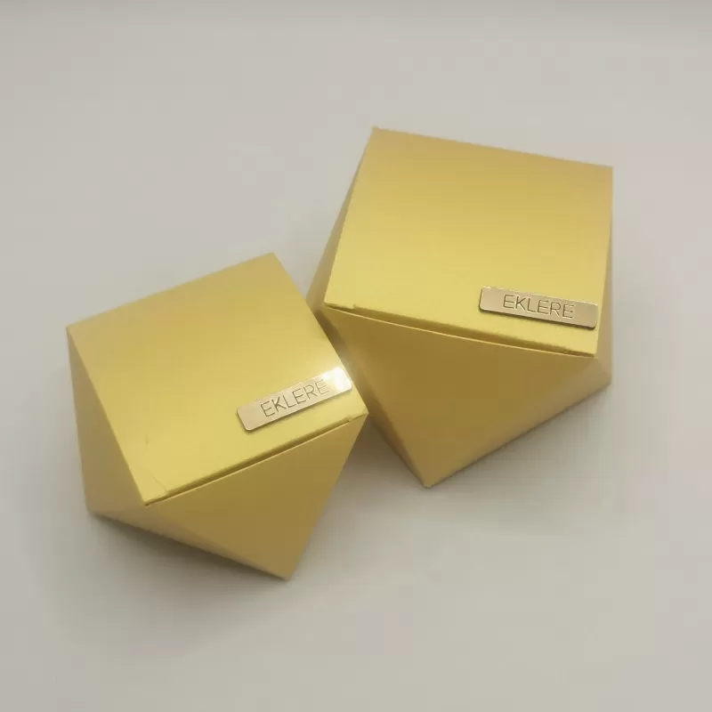 Scatola degustazione Diamond, carta perlata 60x60x45 mm circa