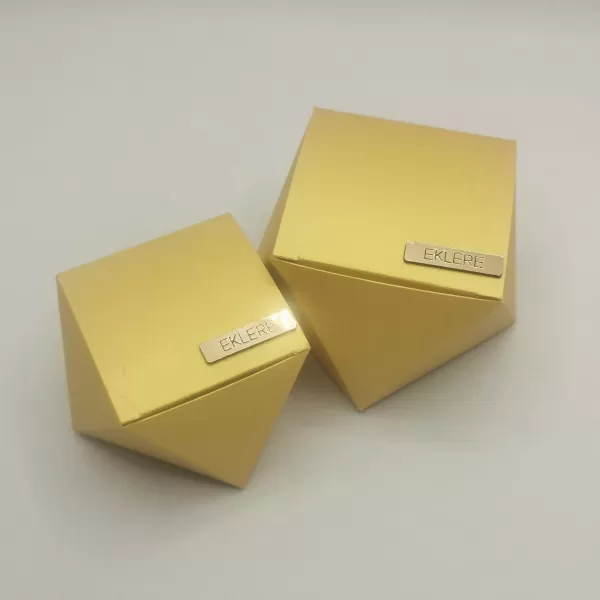 Scatola degustazione Diamond, carta perlata 60x60x45 mm circa