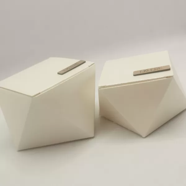 Scatola degustazione Diamond, carta perlata 70x70x55 mm circa