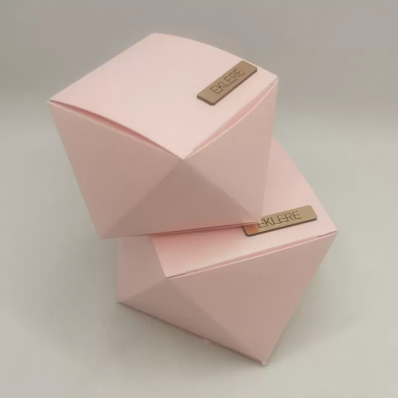 Scatola degustazione Diamond, carta perlata 70x70x55 mm circa