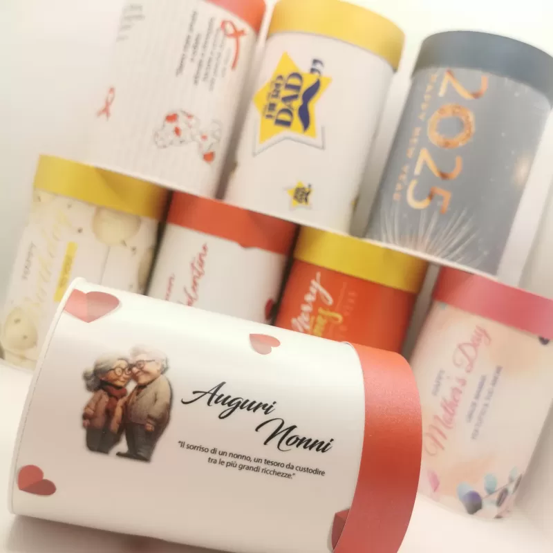 Scatola Tubo Festa Ø 80mm altezza 120mm